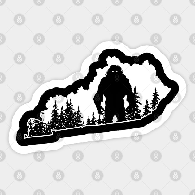 Kentucky Bigfoot Sticker by Tesszero